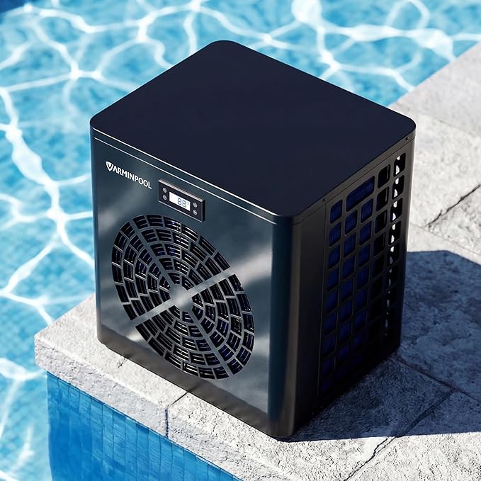 16000BTU Pool Heat Pump for Above Ground Pools, Electric Pool Heater for 5400 Gallons, WiFi Control, Energy-Saving Smart Inverter, Titanium Heat Exchanger, 110V