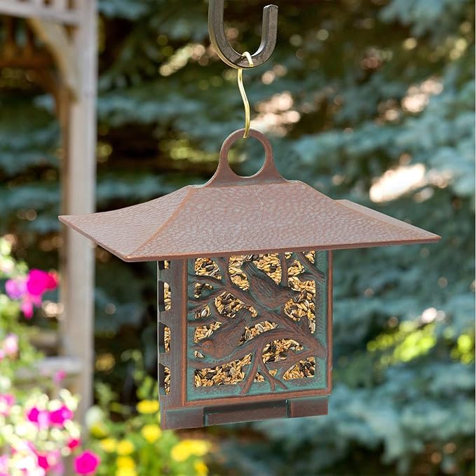 Whitehall Products Nuthatch Suet Feeder, Copper Verdi