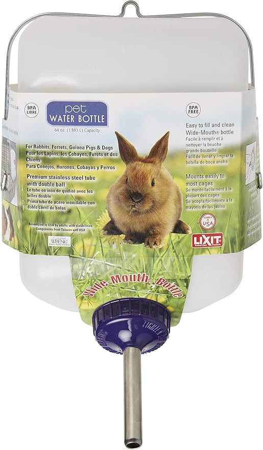 Lixit All-Weather Rabbit Water Bottle, 64oz