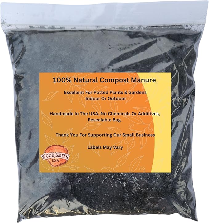 Premium Compost and Manure Bundle: Ideal Compost Starter and Vegetable Fertilizer for a Thriving Outdoor Vegetable Garden - Boosts Soil Quality! 1 Quart