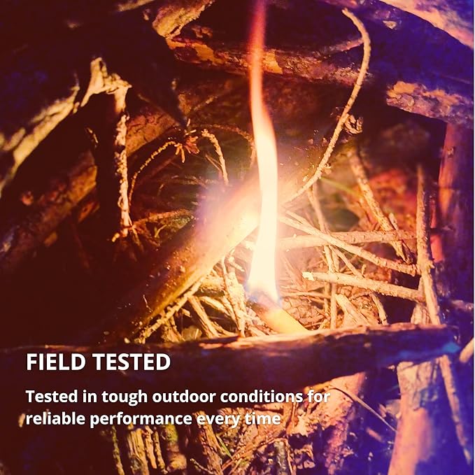 Fire Plugs (50 Plugs) | Waterproof Fire Starters for Campfires, Survival & Emergency Kits | Long Burn Time | Made in USA