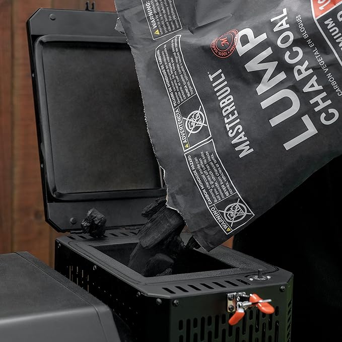 Masterbuilt® Premium Hardwood Lump Charcoal for Gravity Series Charcoal Grill and Smokers, Compatible with All Barrel, Kamado, and Kettle Grills, 1 Pack, 16LB