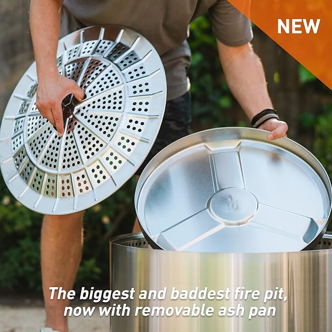 Solo Stove Yukon Backyard Bundle 2.0 | Incl. Yukon Smokeless Fire Pit with Stand, Shelter, Shield, Lid, Portable for Wood Burning, Removable Ash Pan, Stainless Steel, H: 19.8in x Dia: 27in, 50.85lbs.