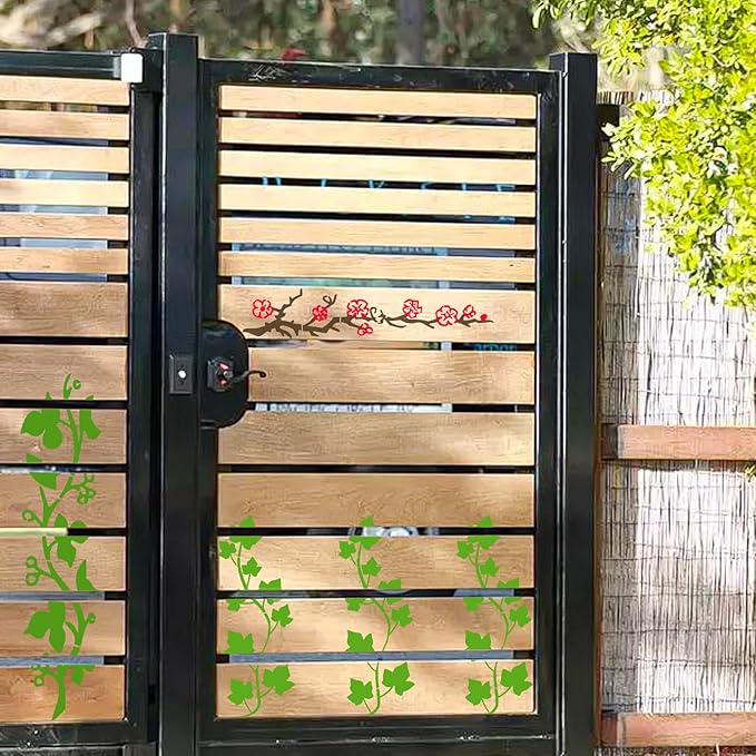 12 PCS Leaf Vine Stencils, Flower Leaves Reusable Plastic Plant Templates, Vine Spring Stencils Set for Painting on Wood Wall Canvas Drawing Art Fabric Furniture DIY Craft Home Decoration, 2 Size