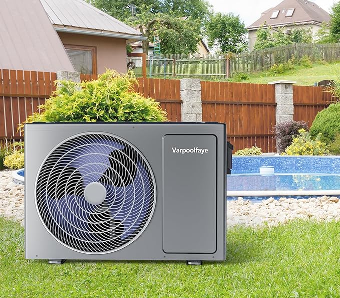 27000 BTU Above Ground Pool Heater Electric 7000 Gallon Swimming Pool Heater for Inground Pools Heating or Cooling WiFi Control Schedule 120V