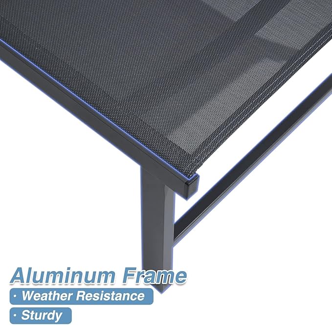 Outdoor Lounge Chair, No Assembly Patio Chaise Lounge Outdoor with 5-Positions, Aluminum Pool Lounge Chair with Portable Design for Pool, Beach, Deck, Backyard,(Grey)