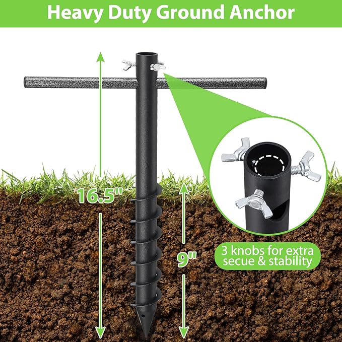 Bird Feeder Pole, 78" Shepherds Hooks for Outdoor Heavy Duty, Hummingbird Feeders Stand for Hanging Plants, Metal Shepherd Hook Hanger Stick with Stable Ground Anchor for Outside Garden Yard Wedding