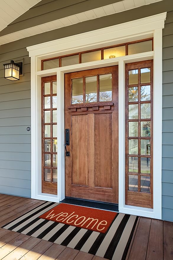 DII Natural Coir Doormat Outdoor Welcome Mat, 17x29, Rusty Orange