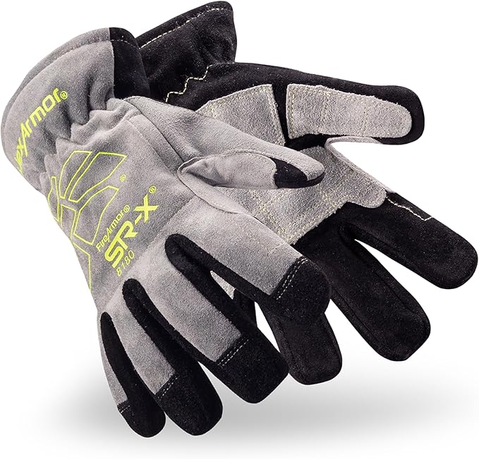 HexArmor FireArmor SR-X 8180 Firefighting Gloves, Structural, NFPA 1971:2018 Certified, Nomex & Kevlar, Flame-Resistant