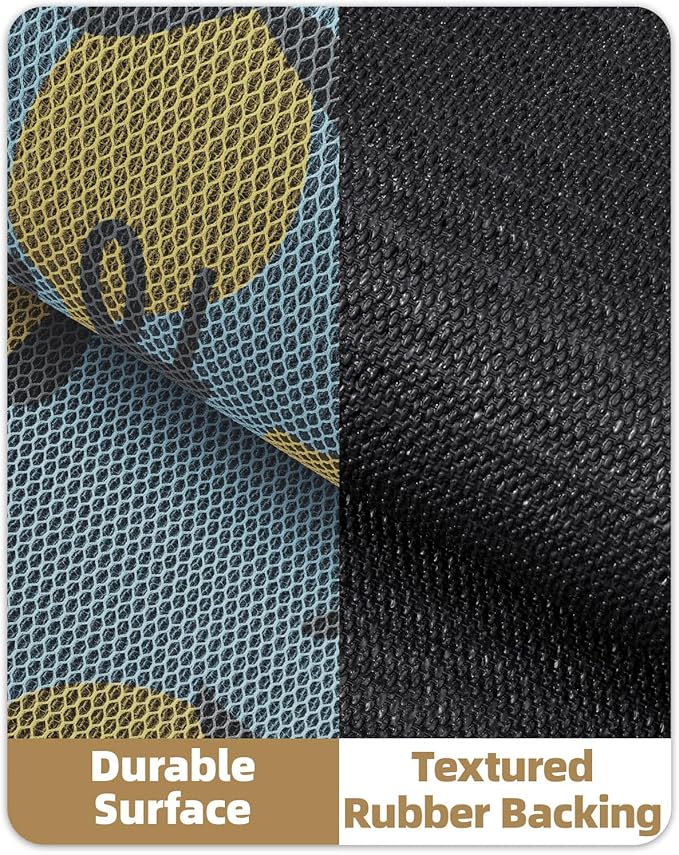 Color&Geometry Outdoor Doormats 32"x48", Yellow- Dirt Trapping, Non-Slip, Durable, Low Profile, Easy Clean, Sturdy Rubber Entry Rug, Front Door Mat for Inside House/Entrance/Entryway