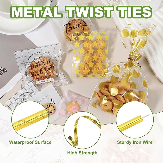 PATIKIL Bag Twist Ties 5 Inch, 800 Pcs Metallic Bread Ties for Treat Plastic Bags Gift Wrapping Candy Coffee Bag Plant Party Cake Favor, Blue