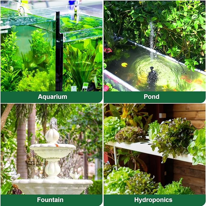 GROWNEER 2 Packs 550GPH Submersible Pump 30W Ultra Quiet Fountain Water Pump, 2000L/H, with 7.2ft High Lift, 3 Nozzles for Aquarium, Fish Tank, Pond, Hydroponics, Statuary