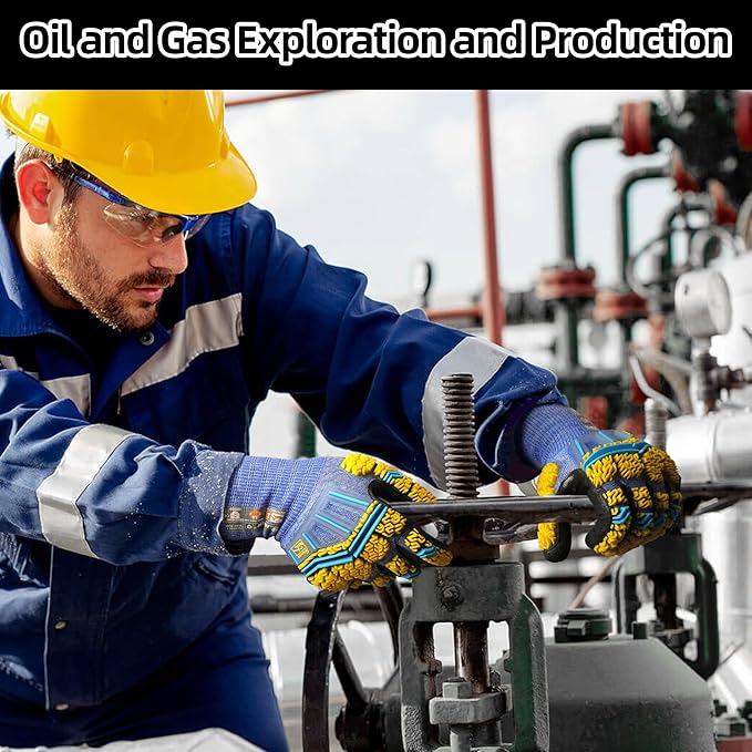 Schwer PRO-SKIN Impact Gloves with ANSI A4 Cut Reistant Protection, Flexible and Comfortable Work Gloves with Grip，Touchscreen, Used for Oil and Gas E&P，Mechanic, Construction, Non-PFAS, M, PM3900-T