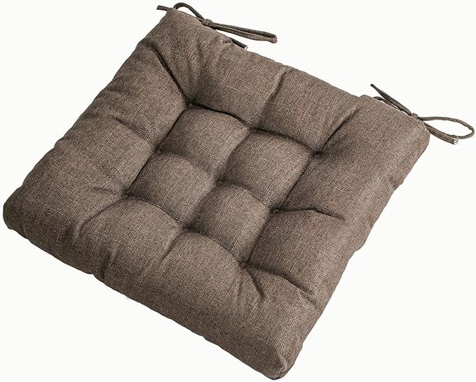 SQUARE MOON 4 Pack Chair Cushions, Seat Cushions, Chair Pads, Chair Mat for Indoor, Outdoor Dining Chair, Kitchen Chairs, Dining Room Chairs (16" × 16" × 4 Pack, Black Coffee)