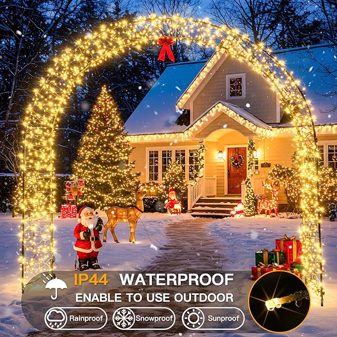 suddus Indoor Christmas Lights with Remote, Warm White String Lights Plug in with Timer, 33ft 100 LED Twinkle Fairy Lights for Bedroom Dorm Xmas Tree Wreath Wedding Garden Party Outdoor Decorations