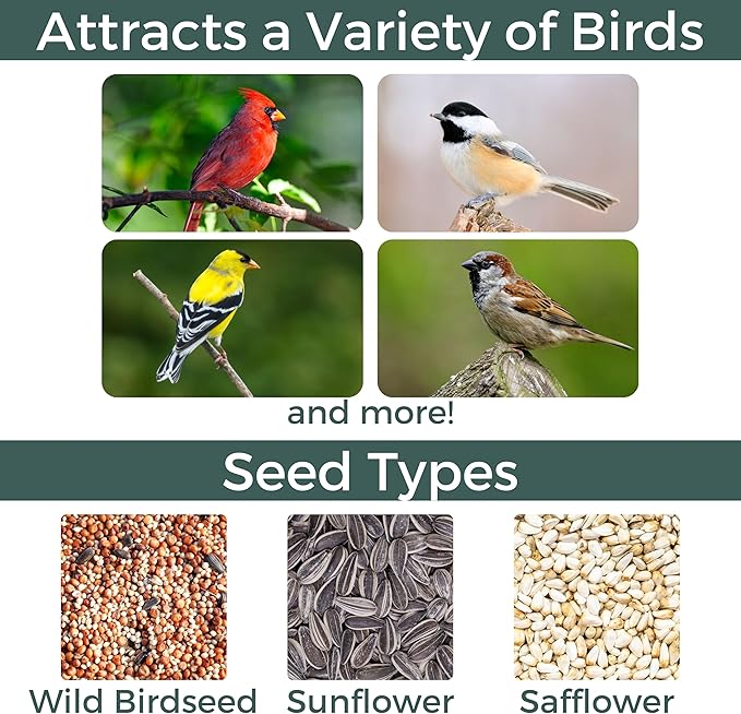 North States Village Collection - Blue Cottage Bird Feeder: Hanging Bird Feeder for Outdoors, Holds 5 Pounds of Seed