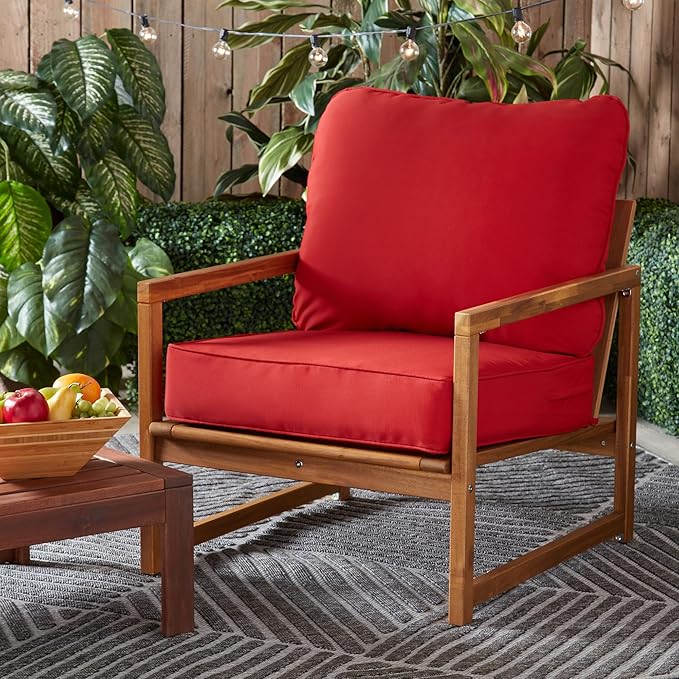 Greendale Home Fashions Outdoor Reversible 2-Piece Deep Seat Cushion Set, Fire