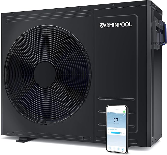 LiteFlow Series Smart Electric Pool Heater for Above and Inground Pools up to 10000 Gals, 35100BTU Pool Heat Pump with Cooling&Heating Mode, Control via WiFi, Titanium Heat Exchanger, 240V