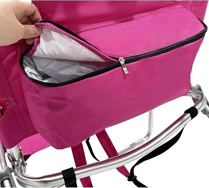 Ostrich Deltess 3 in 1 Portable Chair Cooler Bag & Reclining Lounger, Pink