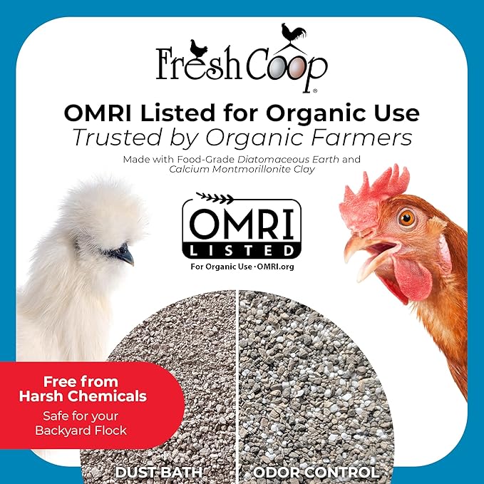 Progressive Planet Fresh Coop 7lb Odor Control + 6lb Dust Bath Bundle - Natural Coop Care for a Fresher Flock - Ammonia Neutralizer & Feather Conditioning Dust Bath - OMRI Listed, Safe for Poultry