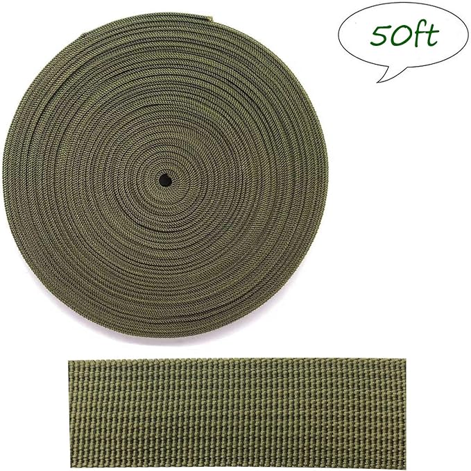 1 Roll 65.6 Feet Tree Tie for Plant Support Garden Strap 1 Inch Width Staking and Guying Material 1,800 Lbs Strength (Army Green)