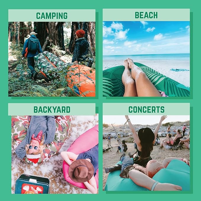 Chillbo Lazybone Inflatable Lounger - Ultimate Inflatable Couch for Maximum Chill - The Perfect Blow Up Couch for Music Festivals Or Lounger for Camping