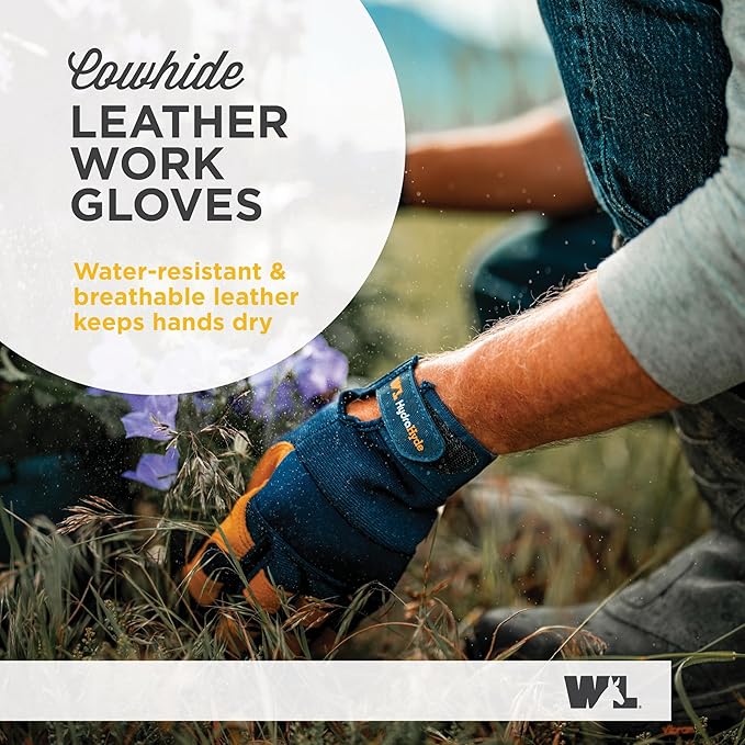 Wells Lamont Industrial Men's Leather Palm Work Gloves