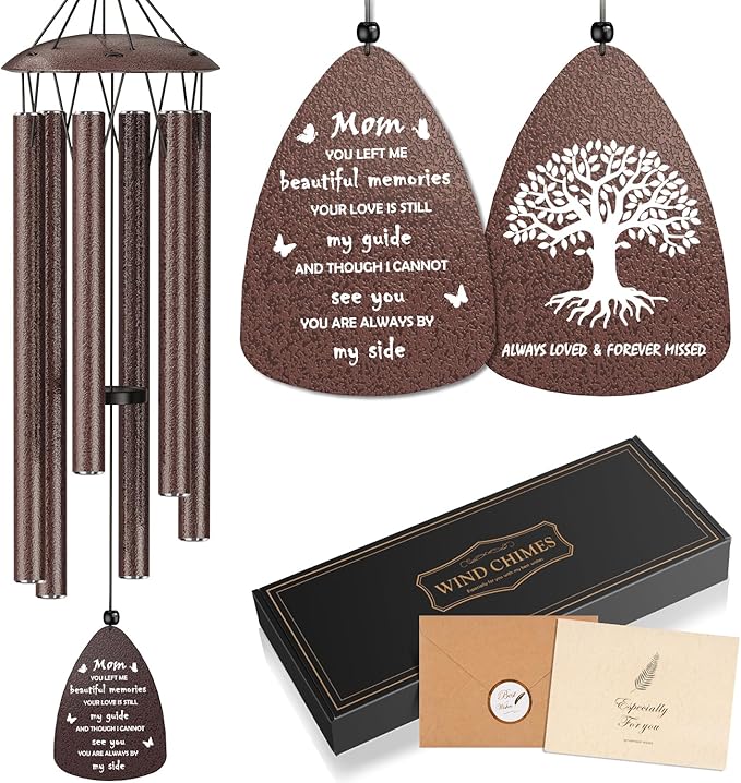 Memorial Wind Chimes for Loss of Mom，Sympathy Wind Chimes for Loss of Mother，Sympathy Bereavement Memorial Gift for Loss of Mother，in Memory of Mom Gifts