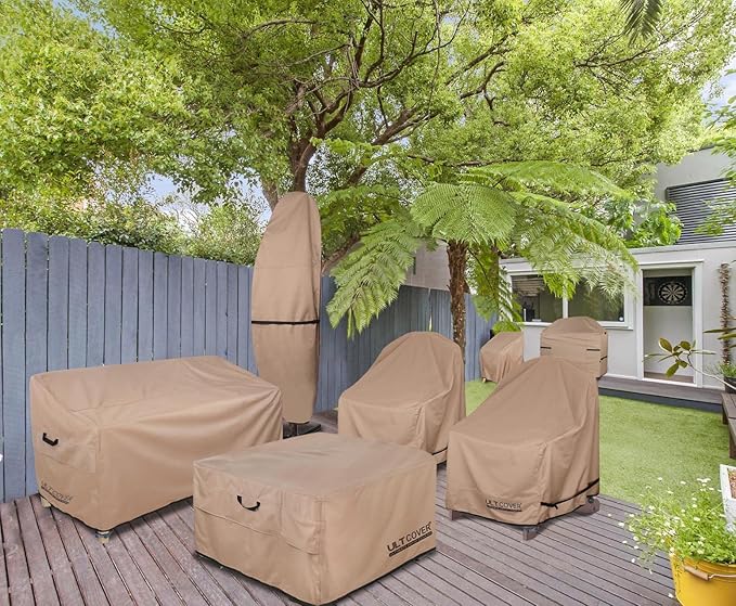 ULTCOVER Waterproof Patio Adirondack Chair Cover for Outdoor Chair Size Upto 32W x 38D x 36H inch