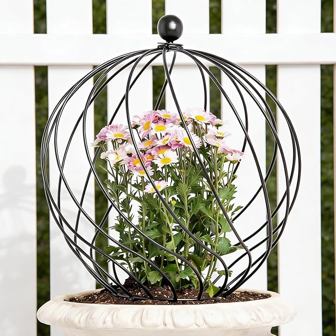 21” Garden Obelisk Trellis for Climbing Plants – Durable Metal with Corrosion-Resistant Finish, Ideal for Roses, Bougainvillea, Vines & Potted Plants – Stylish Addition to Your Garden Décor