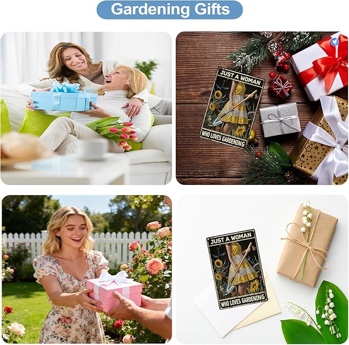 Gardening Gifts for Women,Gardeners,and Plant Lovers,Funny Metal Garden Signs Decor for Outside,Patio,Yard,Backyard,Garden Decorative Outdoor Accessories Essentials Supplies
