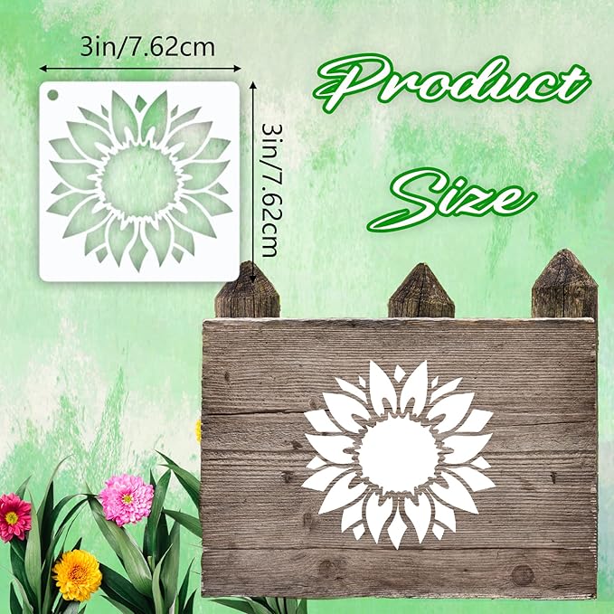Stencils for Painting – 60pcs 3 Inch Small Stencils for Crafts Reusable, Including Flower, Plant & Butterfly Patterns, Great Templates for Painting on Wood, Fabric, Wall, Rock & Home Decor