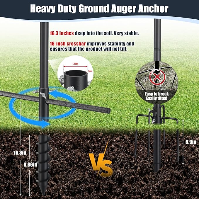 Bird House Pole, 60" Adjustable Bird Feeder Pole with Stand Stake, Heavy Duty 1.2 Inch Diameter Metal Bird Mounting Pole for Yard Garden Outdoors Park, Bluebird, Hummingbird, Black