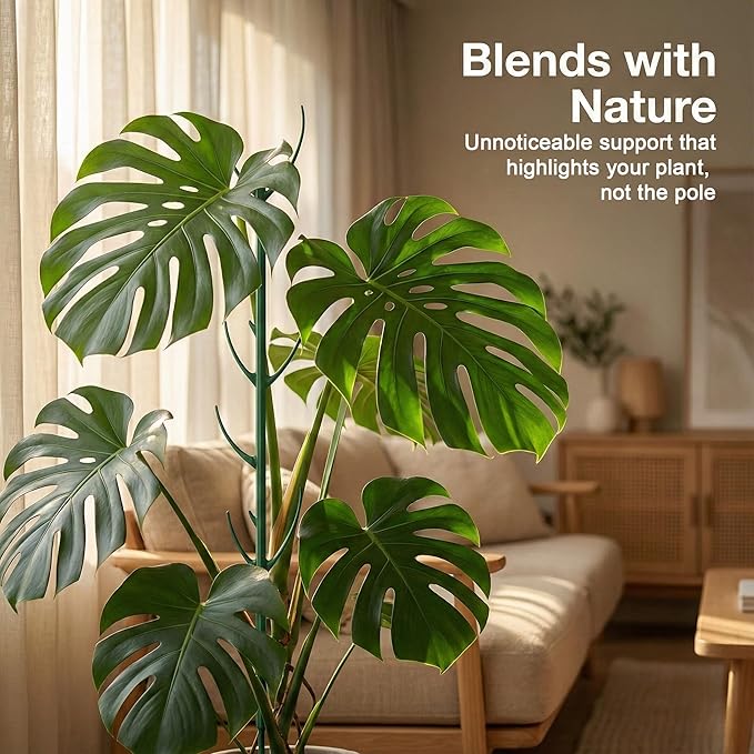 Monstera Plant Support Stakes Indoor - 20-Pack Stackable Tall Plant Sticks for Climbing Plants Stem Support - Durable Trellis Garden Poles for Outdoor Gardening