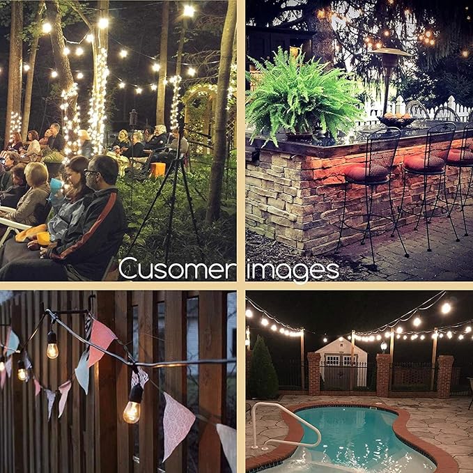 30 Pack S14 Clear Bulbs 11 Watt Warm Replacement Incandescent Glass Light Bulbs with E26 Medium Base for Indoor and Outdoor Commercial Grade Outdoor Patio Vintage String Lights