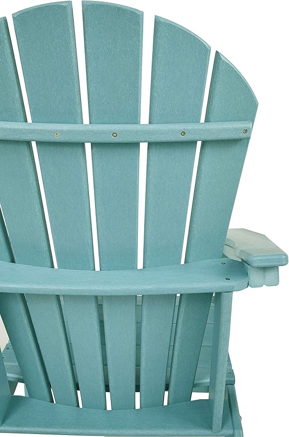 Signature Design by Ashley Sundown Treasure Outdoor Patio HDPE Weather Resistant Adirondack Chair, Blue