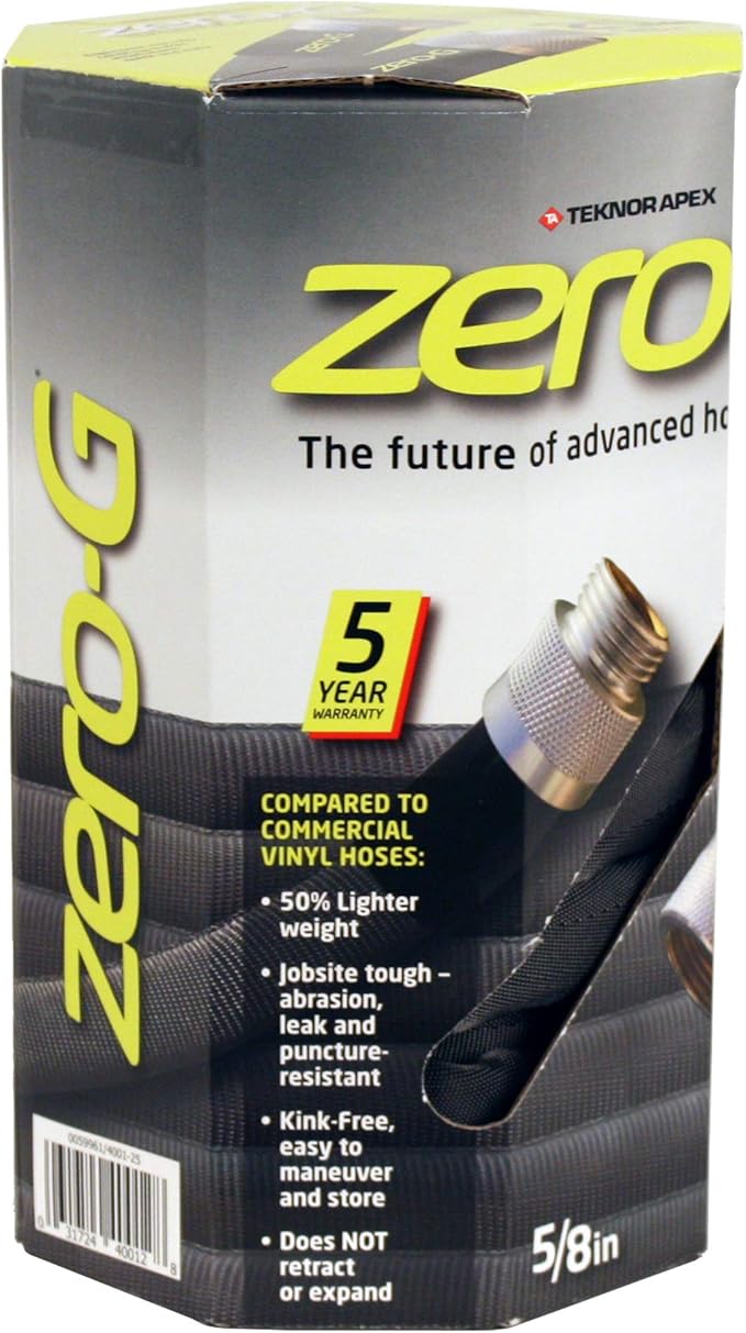 zero-G Lightweight, Kink-Resistant, Heavy Duty Garden Hoses (5/8" x 25')
