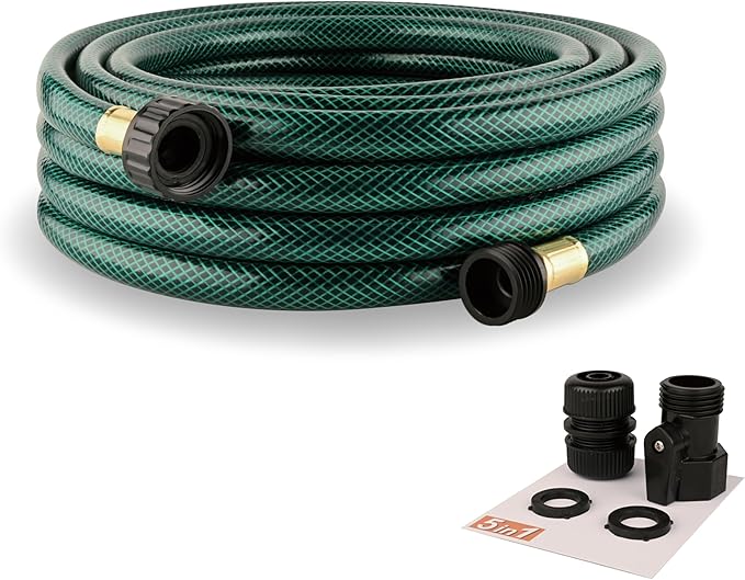 Garden Hose No Leaking for Watering: No Kink and Lightweight - 1/2" Water Hoses 25 FT with Fittings for Outdoor and Yard