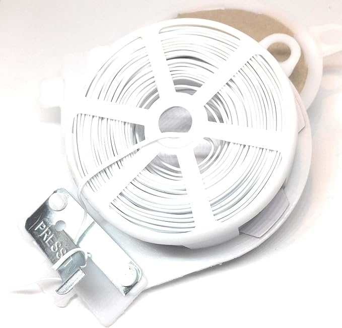 Weststone - 100ft(30m) Plastic Oval Twist Tie Spool with Cutter (White -1pc)