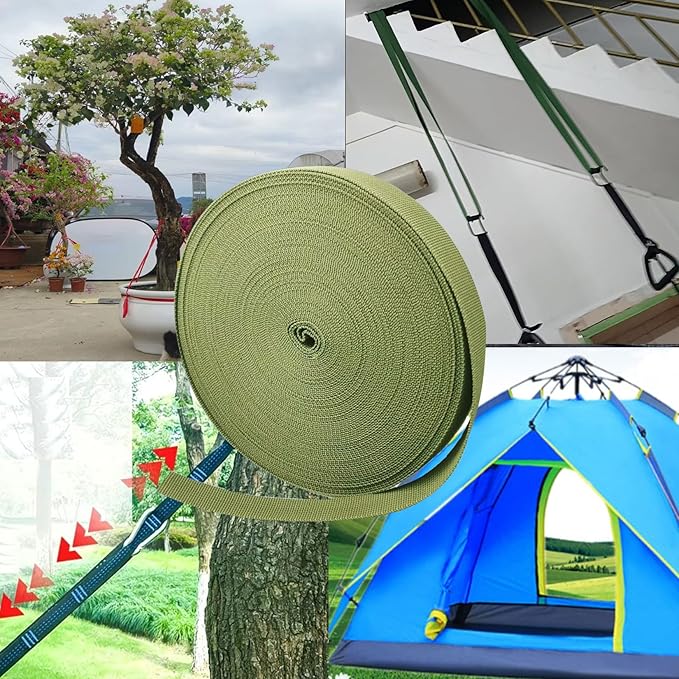 1 Roll 65.6 Feet Tree Tie for Plant Support Garden Strap 1 Inch Width Staking and Guying Material 1,800 Lbs Strength (Yellow)