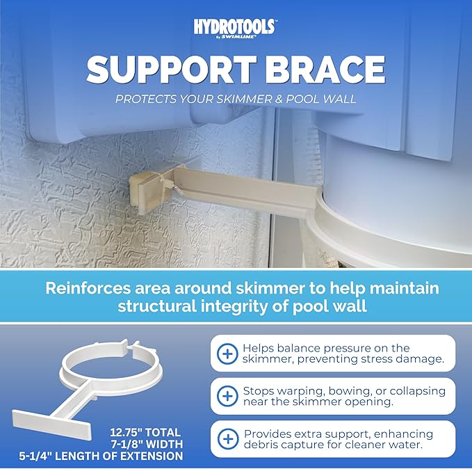 SWIMLINE HYDROTOOLS Standard Wide Mouth Above Ground Pool Skimmer Kit | ALREADY ASSEMBLED | ABS Construction | Pool Skimmer | Wide Mouth | Snap-In & Removable Weir | Above Ground Pool Skimmer