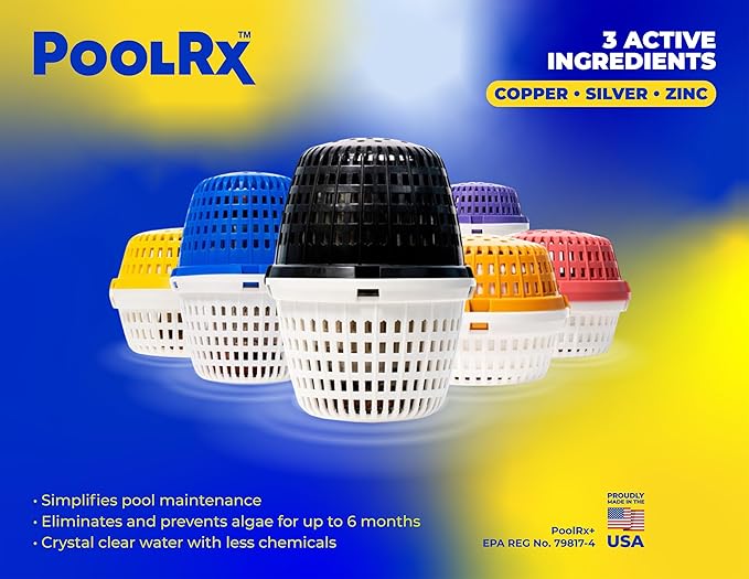 PoolRX+ Pool Unit 7.5k-20k gallons (4-Pack), Blue, (331003)