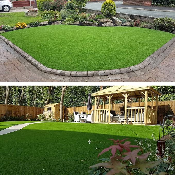 Artificial Grass Turf Lawn-15 x 62 Feet, 0.7" Indoor Outdoor Garden Lawn Landscape Synthetic Grass Mat Fake Grass Rug