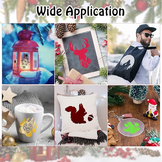 Marspark 66 Pcs Spring Easter Small Stencils for Crafts Reusable 3 Inch Stencils for Painting on Wood DIY Craft Paint Template for Wall Home Decor Card Rock Canvas Drawing Holiday (Deer)