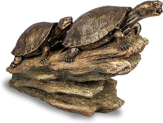 Aquascape Double Turtle On Log Spitter Fountain for Pond and Garden, 78372