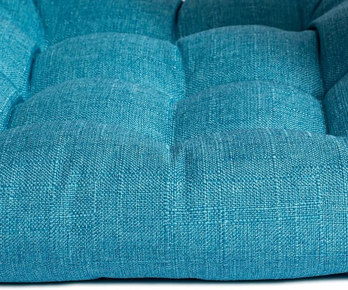 SQUARE MOON 4 Pack Chair Cushions, Seat Cushions, Chair Pads, Chair Mat for Indoor, Outdoor Dining Chair, Kitchen Chairs, Dining Room Chairs (16" × 16" × 4 Pack, Light Blue)