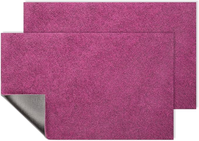 AAZZKANG Set of 2 Purple Doormat Outside Inside Utility Floor Mat Quickly Absorb Mud Anti Slip Rubber Door Mat for Home,Garden,High Traffic Areas Decorative