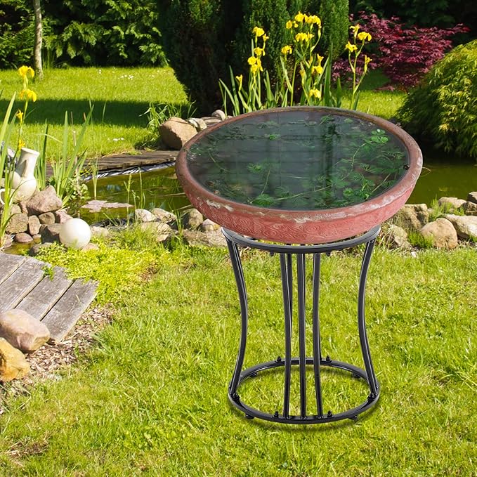 Mini Pond Kit Stand 16 Tall Garden Pond Stand for Indoor Waterfall Holder Garden Rack, Black