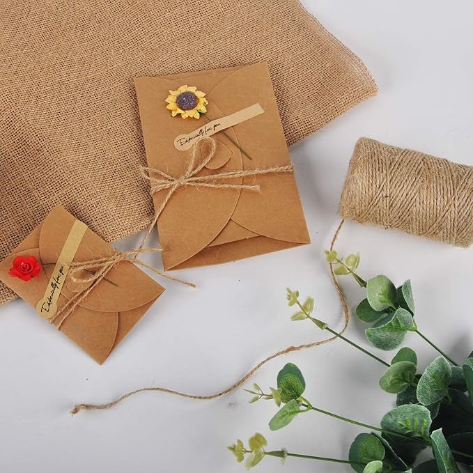 760 Feet 1mm 2ply Natural Jute Twine for Artworks and Crafts, Juke, Gift Wrapping, Garden (2 PcsX380 Feet)