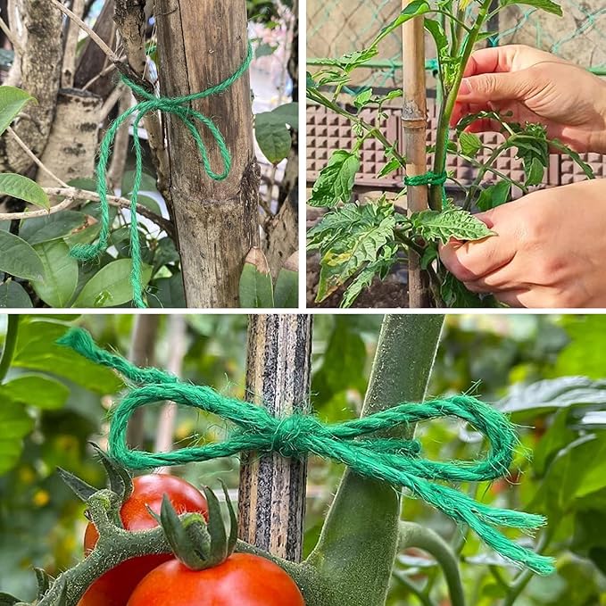 Vanhench 805ft Garden Twine, Green Twine String for Christmas Supplies Gardening Tomato Climbing Plant Tie Floristry Arts & Crafts, Hanging Planter Basket, Greenhouse Plant Accessories (Green)